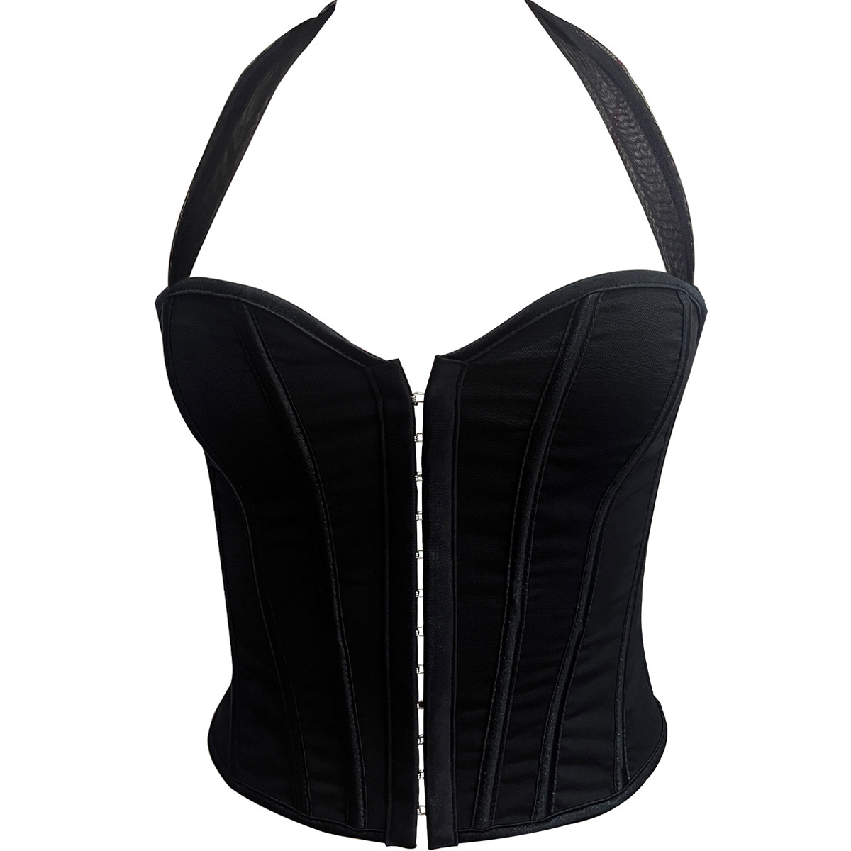 Black Halter Neck Corset Top Womens Body Shaping Camisole